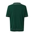thumbnail image 6 of Sngxgn Men's Print Short Sleeve Cotton Polo T-Shirt(Green,M), 6 of 6