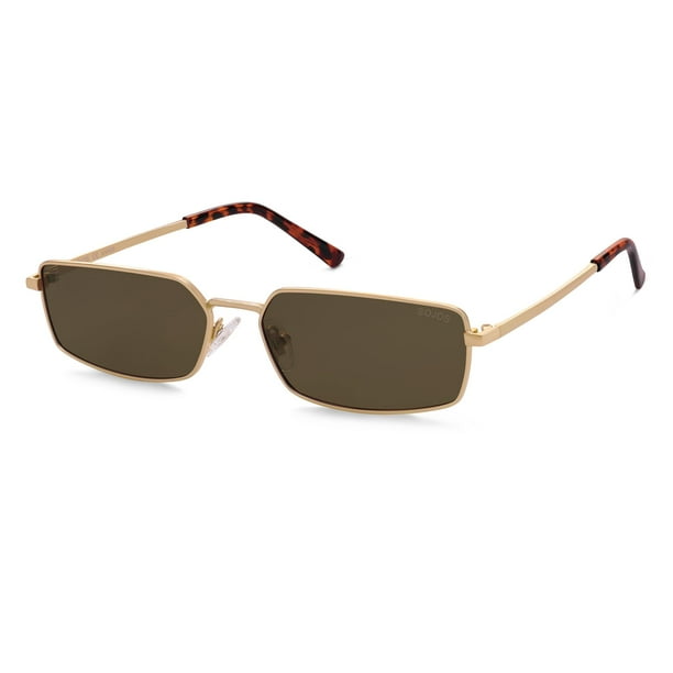 Gafas de Sol SOJOS Rectangulares Polarizadas UV400 Oro/Marrón