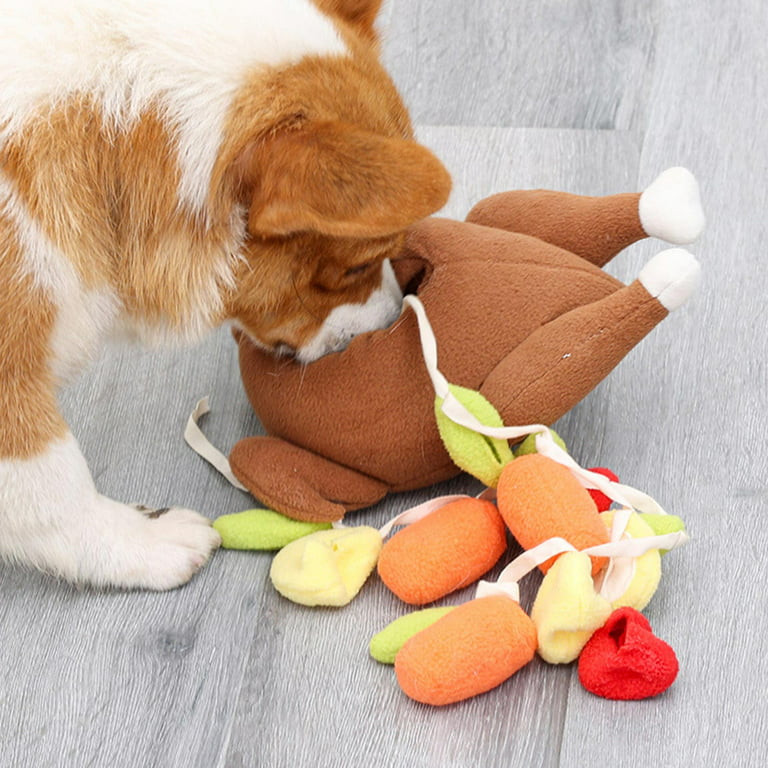 Dog Snuffle Toy Pet Snuffle Toys IQ Training Fry Chicken Dog Plush Toys  Drop Shipping