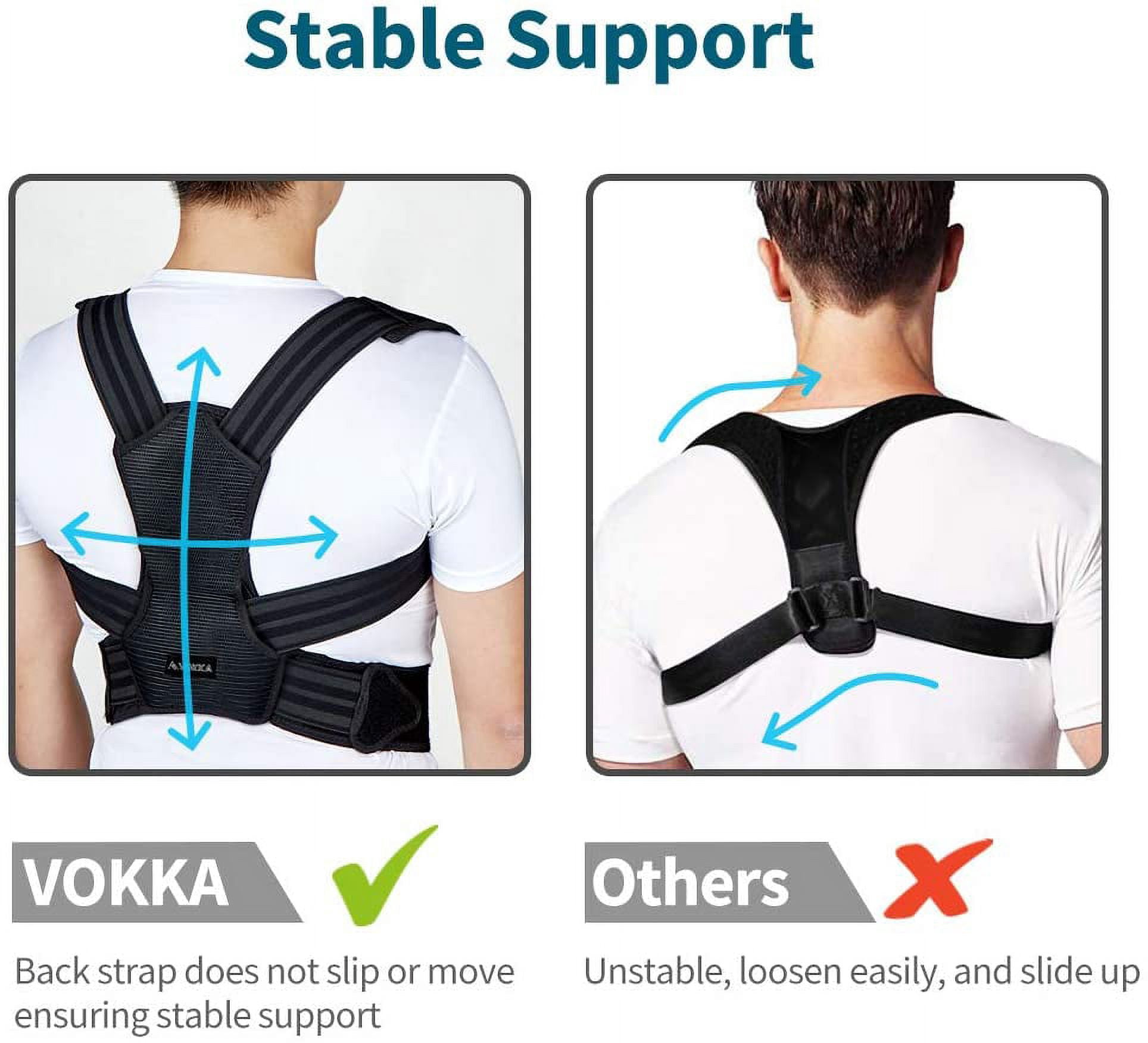 Posture Corrector for Men and Women, Spine and Back Support Adjustable and Breathable Back Brace Improves Posture and Provides Back Support-L