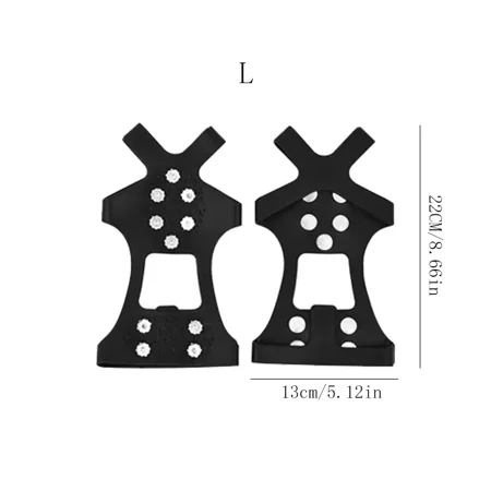

1pair 10-spikes Ice Shoes Gripper Non-slip Ice Cleats For Shoes And Boots In Winter