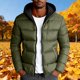 thumbnail image 5 of Ceisia Men Solid Color Hooded Cardigan Jacket Warm Casual Long Sleeve Pocket Parka Gift, 5 of 5