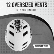 Flybar Multi Sport, Skateboard and Bike Helmet, For Kids and Adults, Ages 6+, Splatter, S/m