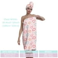 thumbnail image 4 of Colevkie Women 2 Pieces Absorbent Shower Skirt & Hair Drying Cap Bath Wrap Set Adjustable Soft Beach Towel Bath Towel Shower Cap Quick Drying Bathroom Sauna Spa Printed Hearts Pattern, 4 of 7