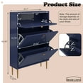 thumbnail image 2 of Boyel Living Shoe Cabinet Blue 24 Pair Entryway Shoe Storage Organizer Flip Drawers for Bedroom Closet Shoe Rack Shelf Organizer Modern Wooden Storage Shoe Organizer Cabinet, 2 of 10