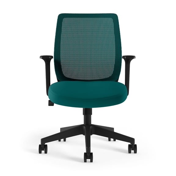 Staples Union & Scale Essentials Ergonomic Fabric Swivel Task Chair Teal (UN60410) UN60410V