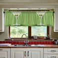 thumbnail image 3 of Yayeee Kitchen Curtains Tier Set of 2 Light Filtering 57"x24" Over Sink Window Panels, Green Martini Glass, 3 of 7
