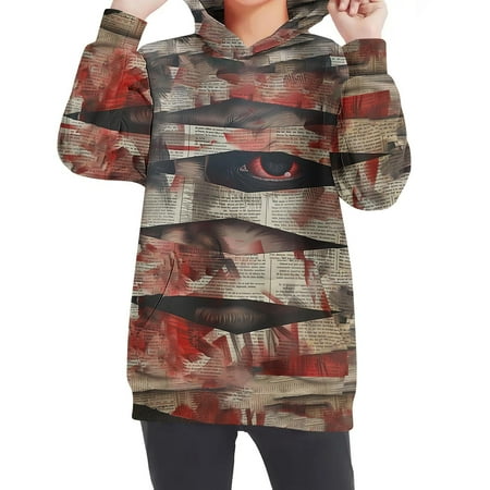

DOSUKRAI Kids Halloween Hoodie Bloody Horror Print Sweatshirt with Pocket Dressy Long Sleeve Hooded Pullover for Boys Girl Fashion Fall Winters Flash Deals of the Day Clearance Multicolor 9 Years