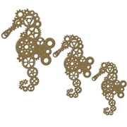 Steampunk Seahorses - Laser Cut Chipboard Embellishments - Perfect For Scrapbooking, Card Making and Mixed Media Projects