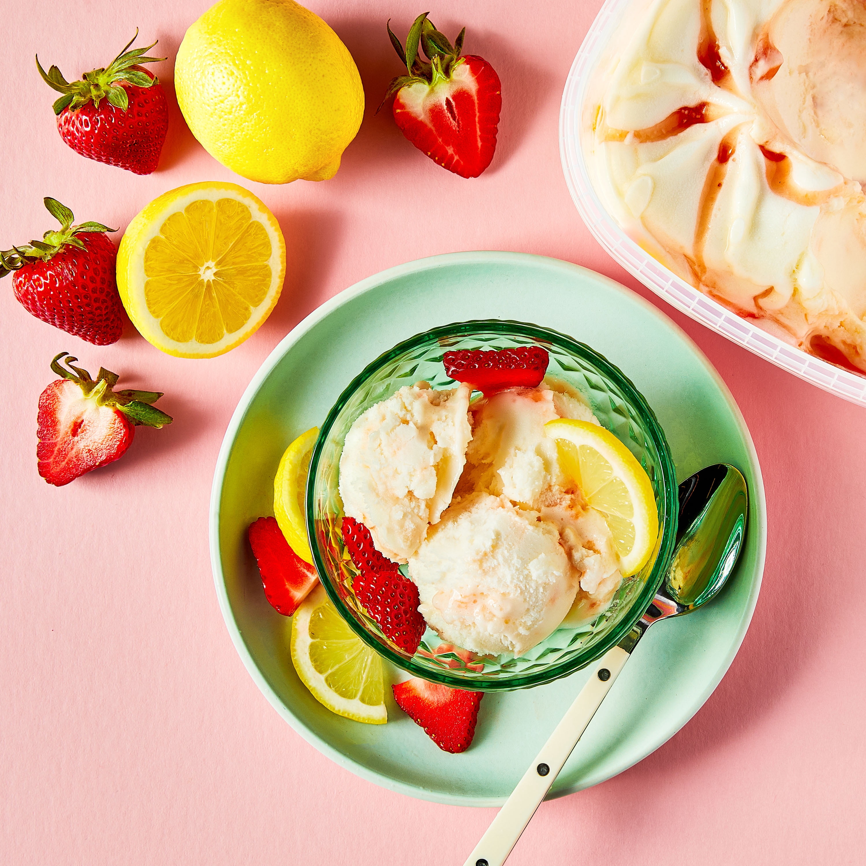 bettergoods Dairy-Free Lemon Strawberry Sorbet, 30 fl oz (Frozen)