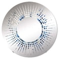 thumbnail image 2 of Designart "Blue Bonnets Blossom Mosaic I" Blue Bonnets Starburst Round Wall Mirror - Floral Oval Printed Decorative Mirror - Multiple Color Options, 2 of 5