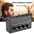 thumbnail image 4 of 4 Channels Mini Headphone Amplifier HA400 Ultra-Compact Stereo Audio Amplifier With Power Adapter 10MHz Earphone Amp for Music ,Low Profile Design, 4 of 7