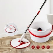 Perfectbot Flat Mop and Bucket Set Separates Dirty and Clean Water Mop 9.45x9.45in