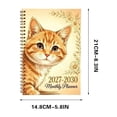 thumbnail image 2 of QISIWOLE Yellow 2027-2030 Monthly Planner Notebook with Cute Cat Cover, 5.8x8.3in Spiral Bound Agenda for Women, 5 Year Calendar Planner with Monthly Tabs, Learning Office Supplies, 2 of 7