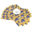 thumbnail image 2 of XMXT 1 Pcs Woven Placemats, Yellow Abstract Geometric Elements Stain Resistant Anti-Skid Placemat for Kitchen Table, 12 x 18 inches, 2 of 6