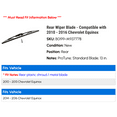 thumbnail image 2 of Rear Wiper Blade - Compatible with 2010 - 2016 Chevy Equinox 2011 2012 2013 2014 2015, 2 of 2