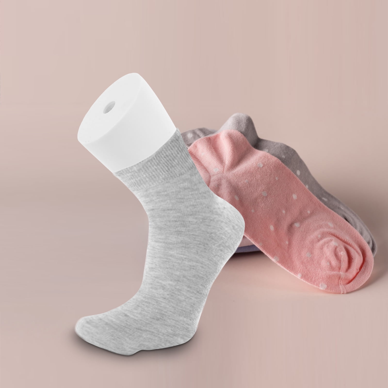 TAILTOSS Mannequin Feet Display Pair for Toe Socks and Anklets, Easy to Clean, White, 21x20x8 Inches