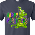 thumbnail image 4 of Inktastic Happy Mardi Gras Big and Little Alligators with Beads T-Shirt, 4 of 5