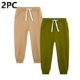 thumbnail image 2 of Dezsed 2 Pack Toddler Girls Boys Sweatpants Kids Casual Athletic Pull-On Cotton Jogger Pants with Drawstring for Boys Girls 11-12 Years Green, 2 of 4