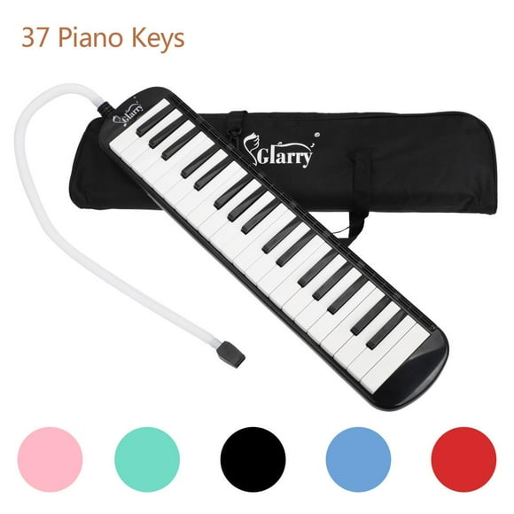 Glarry Instrument Mélodique 37 Touches avec Sac de Transport, Embout Buccal et Plus, Piano pour les Amateurs de Musique Débutants, 5 Couleurs