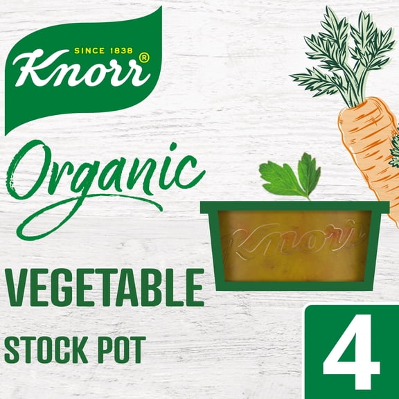 Knorr Organic Vegetable Stock Pot 4x26g, Imported from Britain