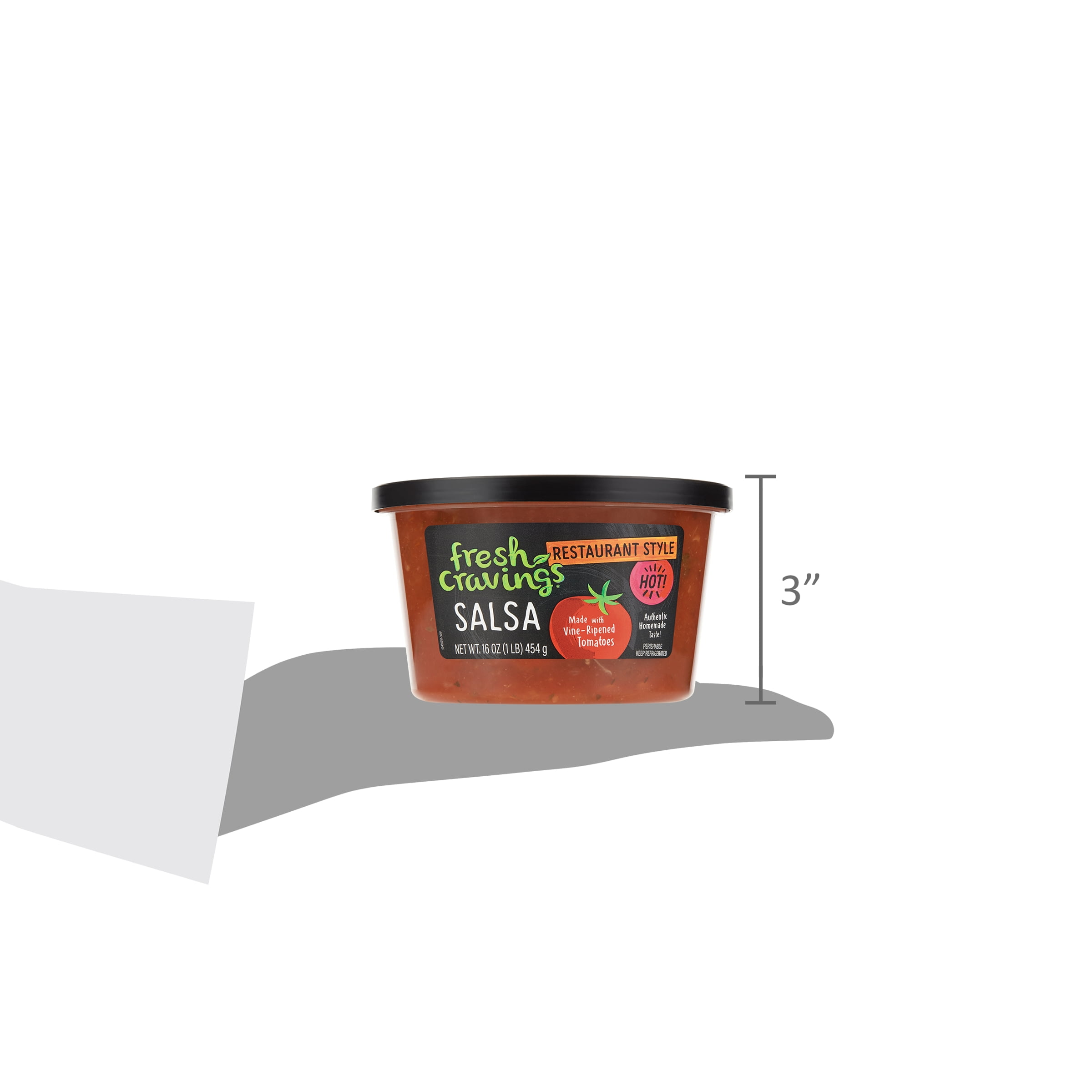 FRESH CRAVINGS Restaurant Style Hot Salsa, 16 oz