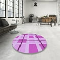 thumbnail image 4 of Ahgly Company Machine Washable Indoor Rectangle Transitional Pastel Purple Pink Area Rugs, 5' x 7', 4 of 7