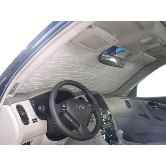 HeatShield, The Original Windshield Sun Shade, Custom-Fit for Infiniti QX50 SUV 2014, 2015, 2016, 2017, Silver Series