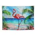 thumbnail image 5 of PRATYUS Flamingo Tapestry Pink Flamingo at The Sea Beach Print Wall Hanging for Bedroom Living Room Animal Theme Wall Blanket Tapestries Leaves Wall Art Hanging Painting, 5 of 6