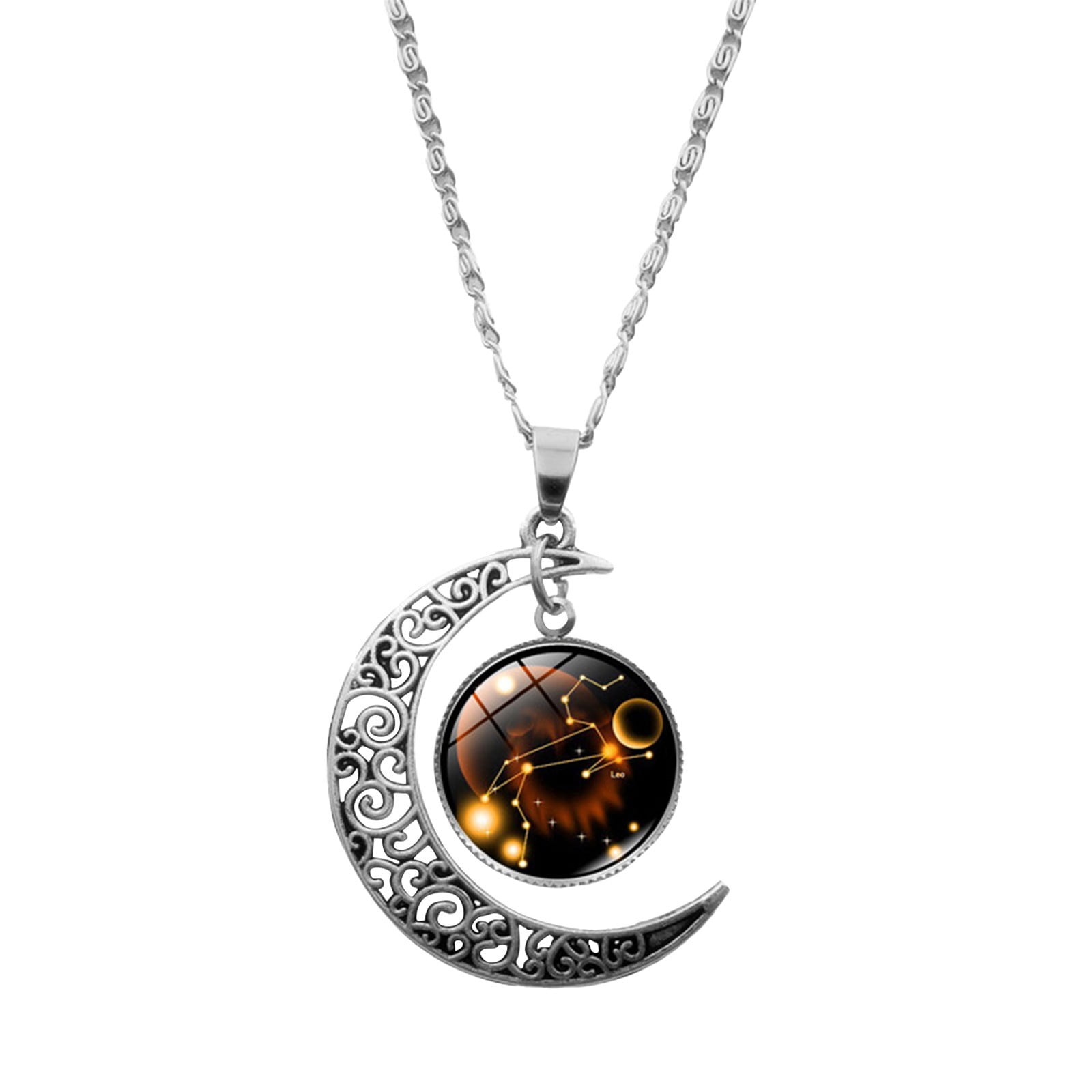 Women's Custom Locket Closure Pendant Necklace Sagittarius Birthday Zodiac Included Free Chain Best Gift Set