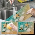 thumbnail image 3 of Starfish and Seashell on Beach Placemats Set of 6 Place Mats for Kitchen Table Washable Farmhouse Linen Table Mats Dining Decoration 12x18 Inch, 3 of 7