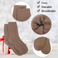 thumbnail image 4 of Holzlrgus 5 Pairs Womens Wool Socks Thick Knit Vintage Winter Warm Cozy Crew Socks Gifts, 4 of 6