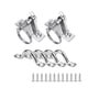 thumbnail image 1 of Montaje de bisagra de cubierta de acero inoxidable preperforado 90 grados ajuste barcos de pesca accesorios de fijación de kayak para cordón de 3/8 pulgadas, 2 piezas Inevent TO001130-00, 1 of 7