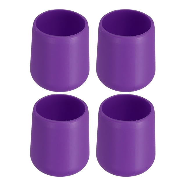 Unique Bargains 4 Pcs Silicone Fishing Rod Butt Cushion Protector Cap, Small, Purple