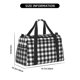 thumbnail image 3 of Disketp Black White Plaid Bolsa de Viaje Tipo Duffle, Bolso de Mano para Fin de Semana para Mujer, Bolsa de Gimnasio Ligera para Hombre, Esencial para Viajes, 3 of 7
