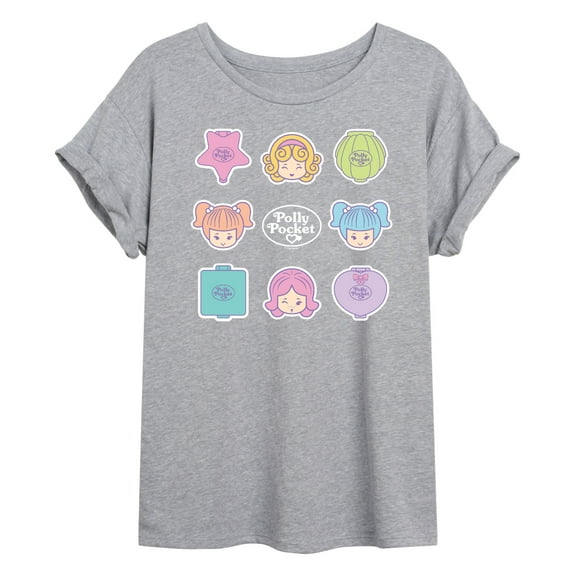 Polly Pocket - Polly Pocket Grid - Juniors Ideal Flowy Muscle T-Shirt