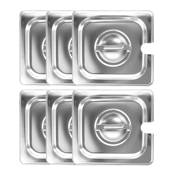 LOLIPPYY Set of 6 Stainless Steel Pot Lids Kitchen Pan Covers for Restaurant Use