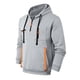 thumbnail image 3 of MHFRRA Sudadera con Capucha y Bolsillo para Hombre, de Color Liso, Forrada, Cómoda y Casual, para Invierno Gris claro, 3 of 5