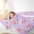 thumbnail image 5 of Manfei Cartoon Pug Twin Bedding, Love Heart Balloon Bedding Comforter Set, Purple, Reversible, 7 Pieces, 5 of 6