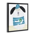 thumbnail image 3 of Stupell Industries Dog with Penguin Mug Black Framed Floater Canvas Wall Art design by Carla Daly, 31 x 25, 3 of 9