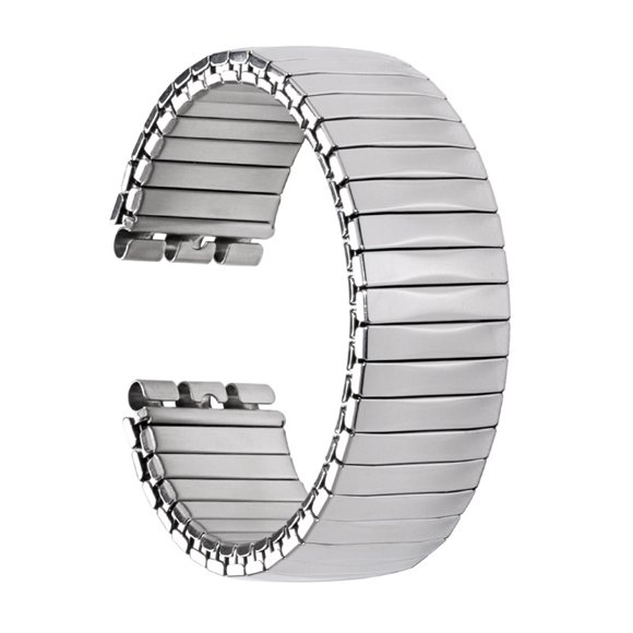 Stainless Steel Elastic Watch Band for Compatible Durable Stretchable Strap Silver Spring Adjustable Replacement Wristband