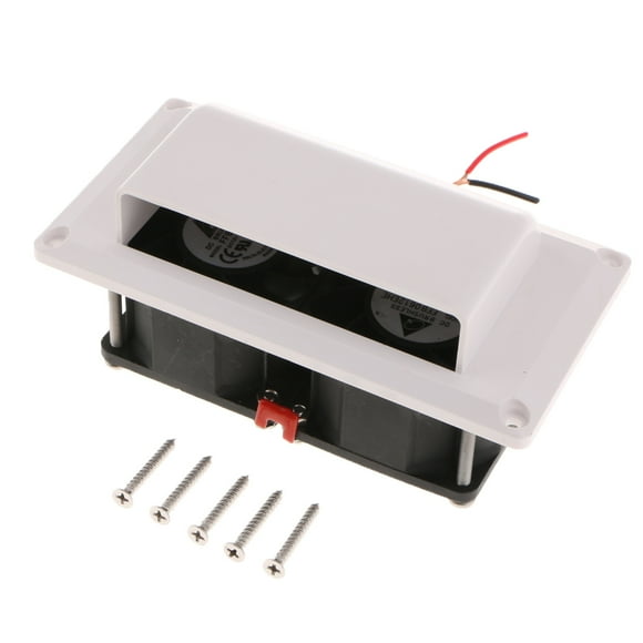 12V 25W Auto Ventilación de aire Ventilación Ventilador de Blanco Cola Camper Trailer RV extractor de aire