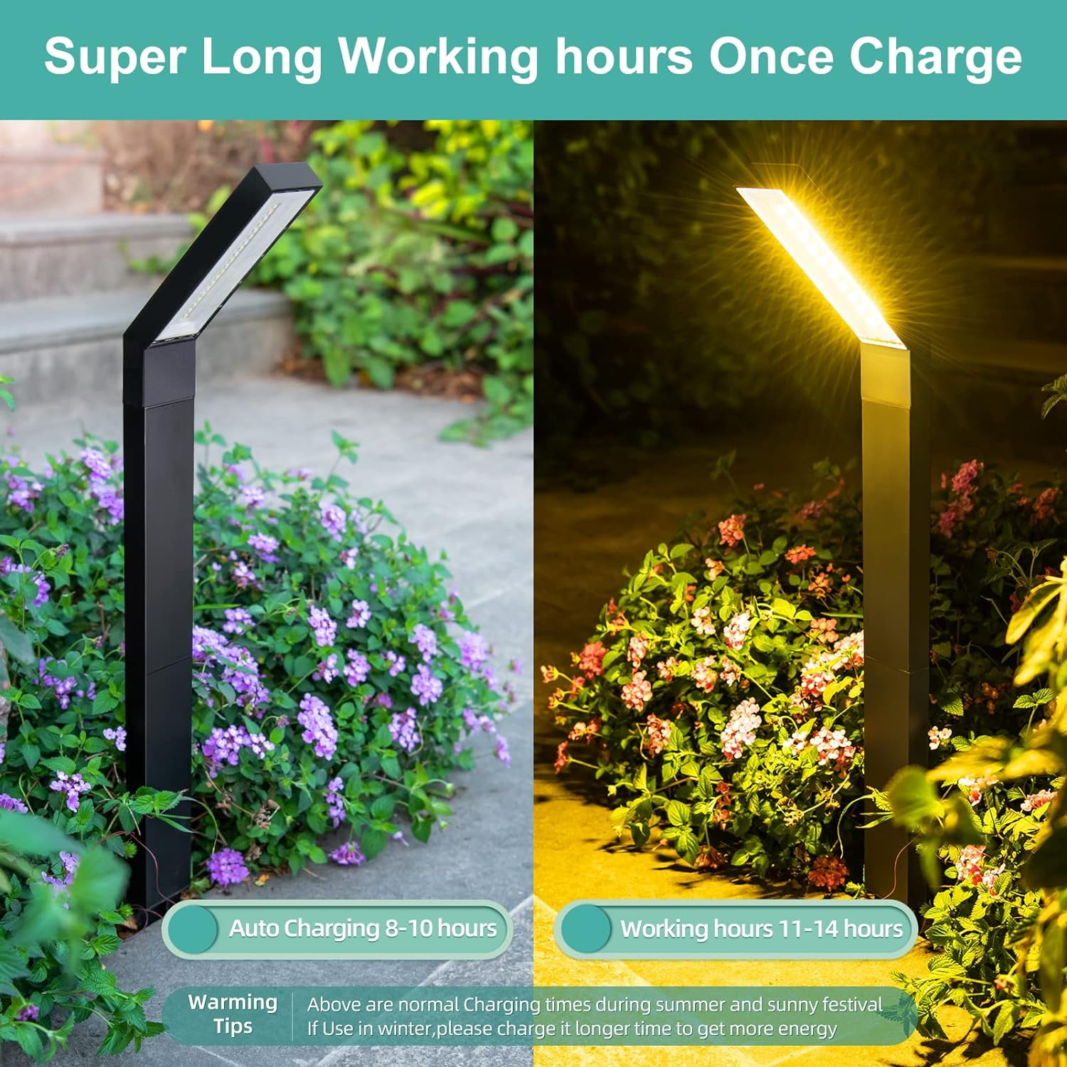Oshine Solar Pathway Lights Outdoor 4 Pack Waterproof Solar Garden Lights 200Lumen LED Bright Landscape Lighting for Outside,Yard,Driveway,Walkway ,Patio,Lawn,Decoration(Warm/Cool/Neutral Light)