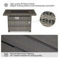 thumbnail image 3 of Aoxun 40'' Fire Pit Table 50,000 BTU Propane Gas Fire Pit Table W/ Cover, Glass Beads, Tank Holder, Gray Wicker, 3 of 9