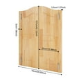 thumbnail image 2 of Partition Door, Solid Wood Door, Partition Door for Shop Entrance Partition 29.92*42.12in, 2 of 12