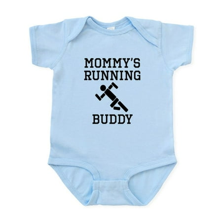 

CafePress - Mommys Running Buddy Body Suit - Baby Light Bodysuit Size Newborn - 24 Months