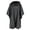 Black, variant on Adult Waterproof Reusable Rain Poncho by Wootie