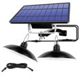 thumbnail image 1 of Solar Double Heads Retro Ceiling Lamp Landscape Patio New Village Corridor IP65 LED Light Black/White Shell White/Warm White Light Color, 1 of 7