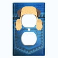 thumbnail image 2 of Metal Light Switch Plate Cover Cute Pug Puppy Dog Pocket DOG009, 2 of 20