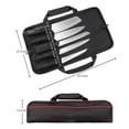 thumbnail image 5 of 5 Pocket Chef Knife Case Roll Bag Bi-Fold (Black) Lightweight - Durable double-layer Oxford fabric – Perfect for the Busy Traveling Chef, 5 of 5